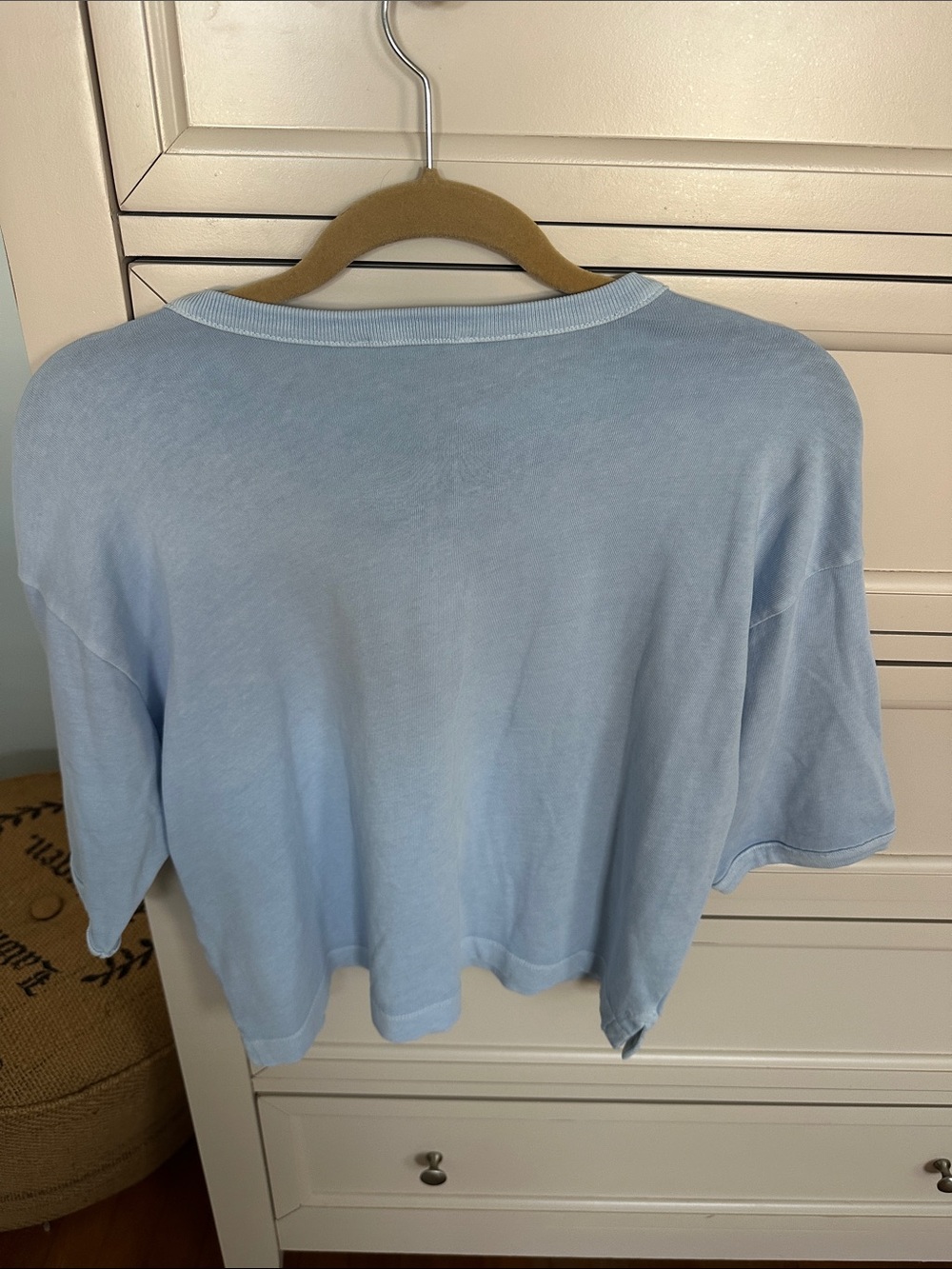 Madewell Light Blue Cropped Tee - Picture 5 of 6